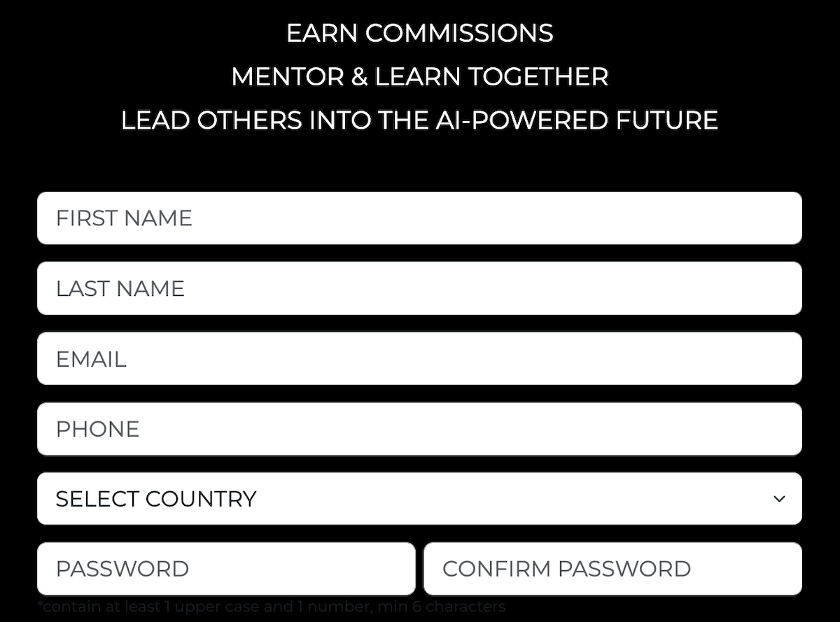LEV-AI-Startup-Company-Signup-Application-Form
